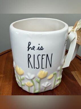 RAE DUNN “He Is Risen” 3D mug, NWT